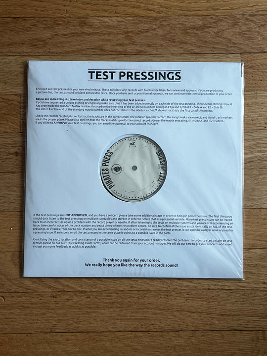 The Weak's End Live Test Pressing