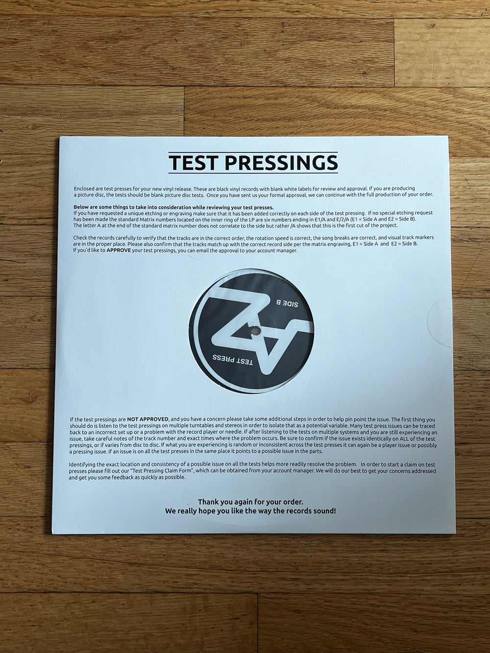 White Line Fever 2025 Test Pressing (2xLP)