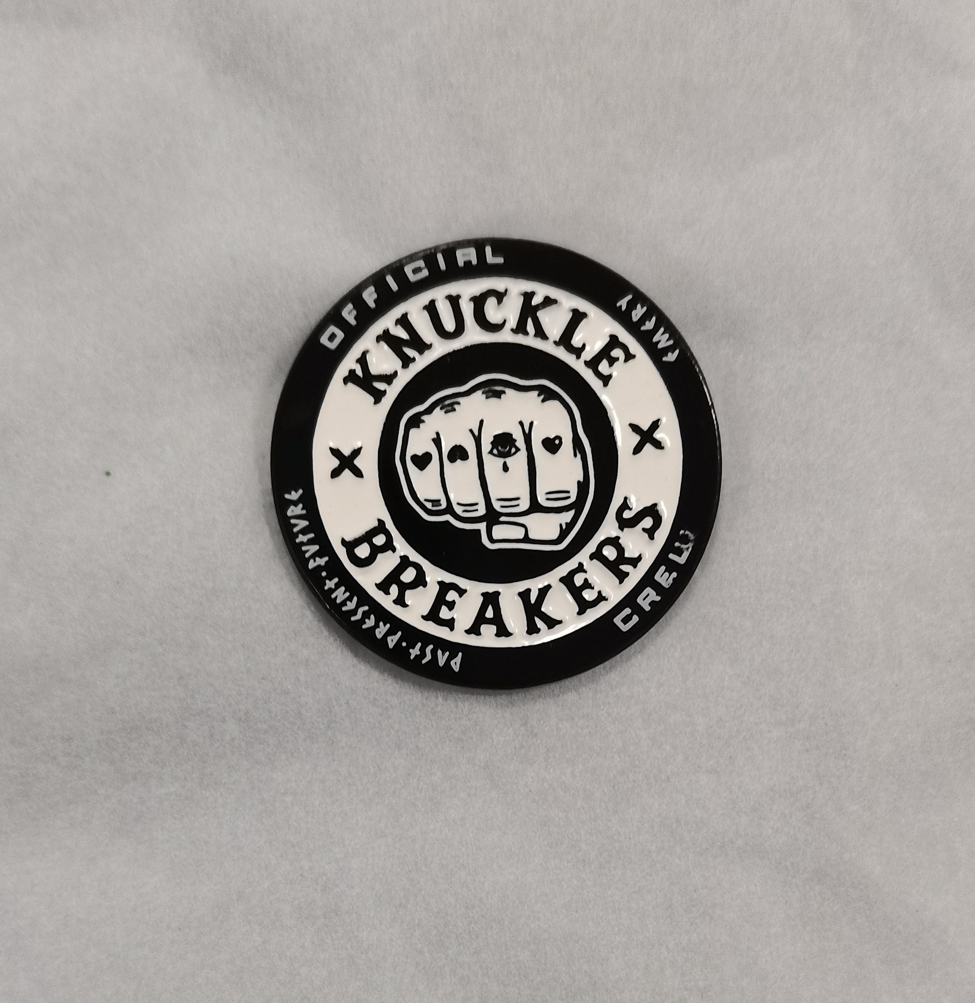 Knuckle Breaker Crew Lapel Pin - Merch Table